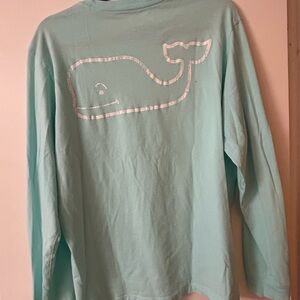 Vineyard Vines Light Blue Whale Long Sleeve Shirt